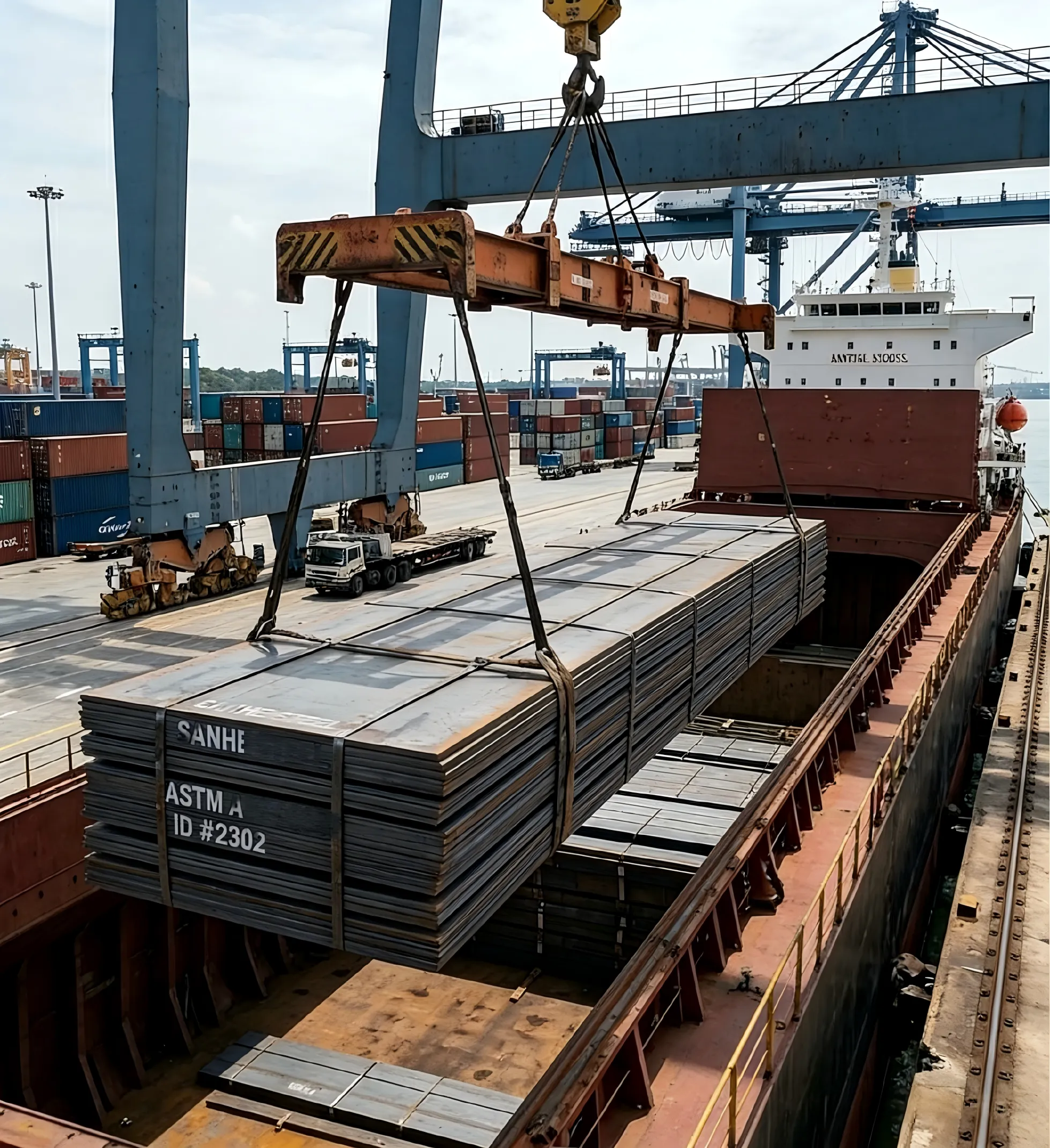 Sanhe Steel ၏ ခိုင်မာအားကောင်းသော စာရွက်သတ္တုများကို နိုင်ငံရပ်ခြားသို့ ပို့ဆောင်ရာတွင် ASTM စံနှုန်းများကို core engine တွင် ပေါင်းစပ်ထားခြင်းဖြင့် စံချိန်များချိုးဖျက်နိုင်ခဲ့ပါသည်။