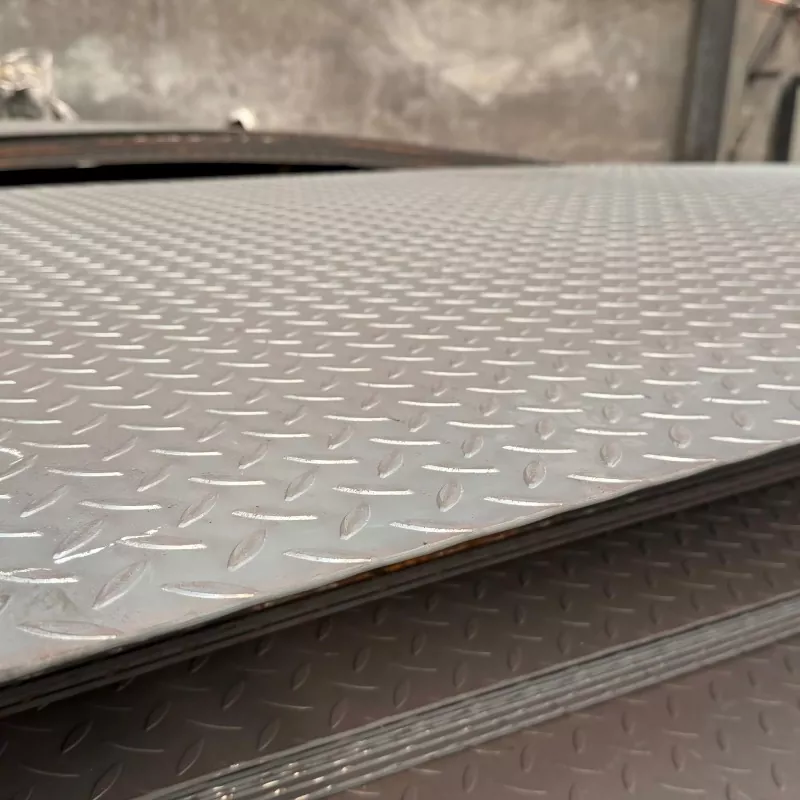 ပွတ်တိုက်ထားသော Stainless Steel Checkered Plate